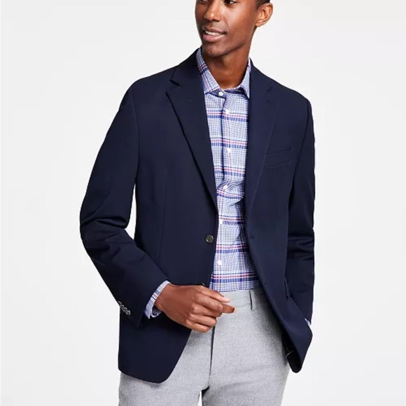 Navy Blue Michael Kors Men´s Classic-Fit Stretch Solid...